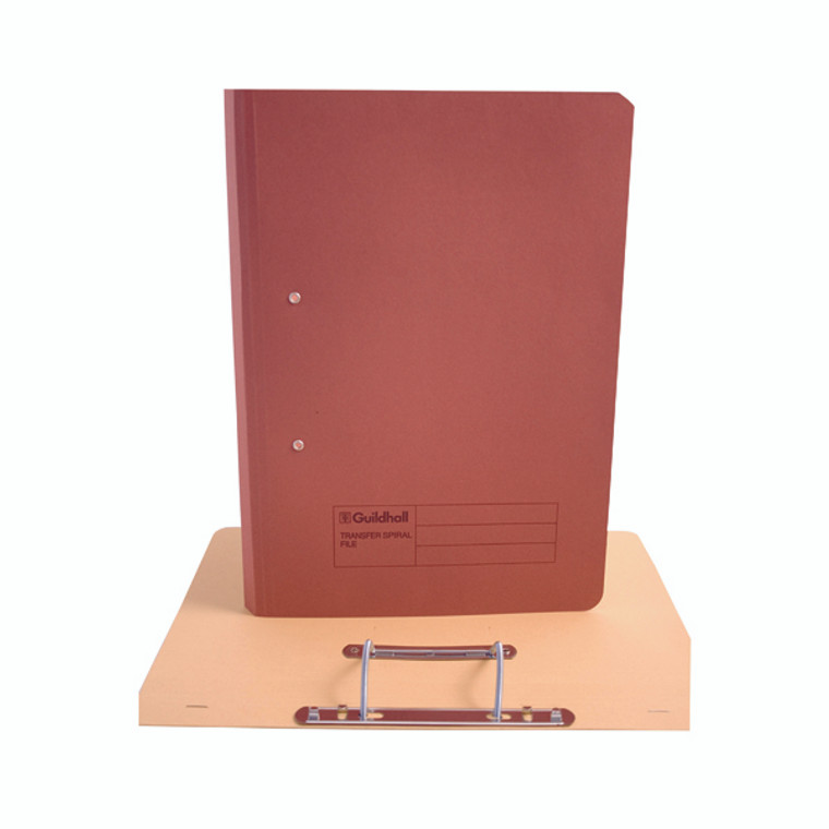 JT22208 Exacompta Guildhall Transfer File 285gsm Foolscap Red Pack 25 346-REDZ