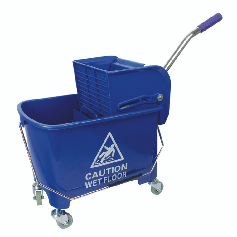 CNT00416 Mobile Mop Bucket Wringer 20 Litre Blue 101248BU