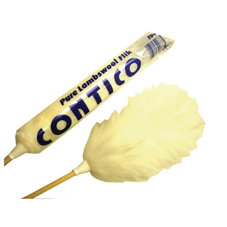 CNT00678 White 48 Inch Flick Duster Traditional lambswool construction 101009