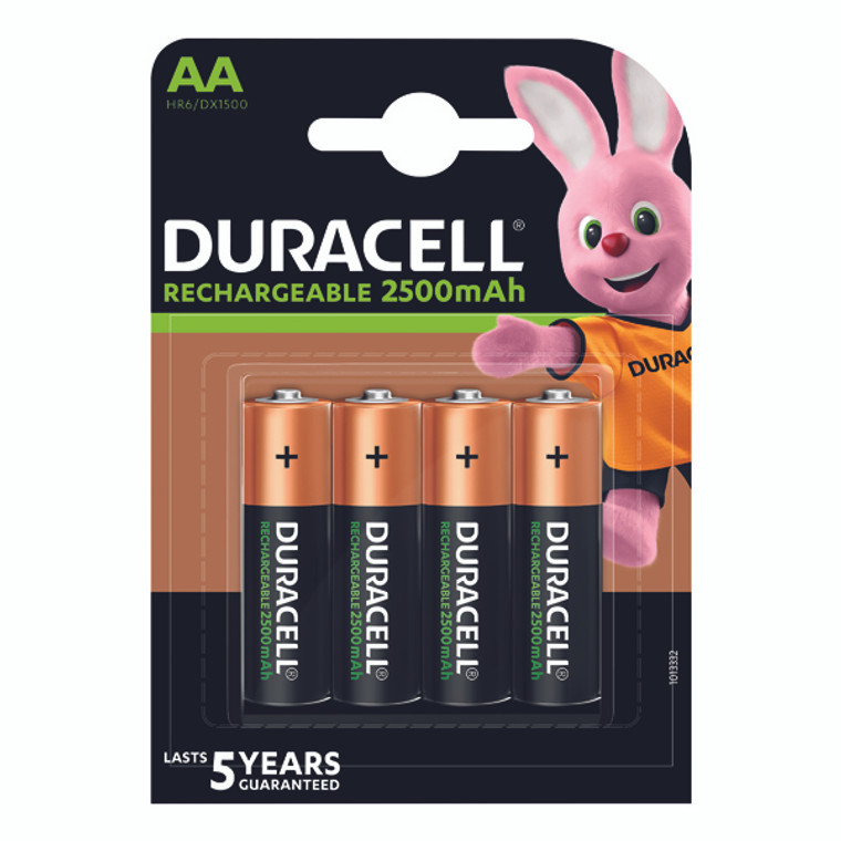 DU03924 Duracell Rechargeable AA NiMH 1300mAh Batteries Pack 4 81367177