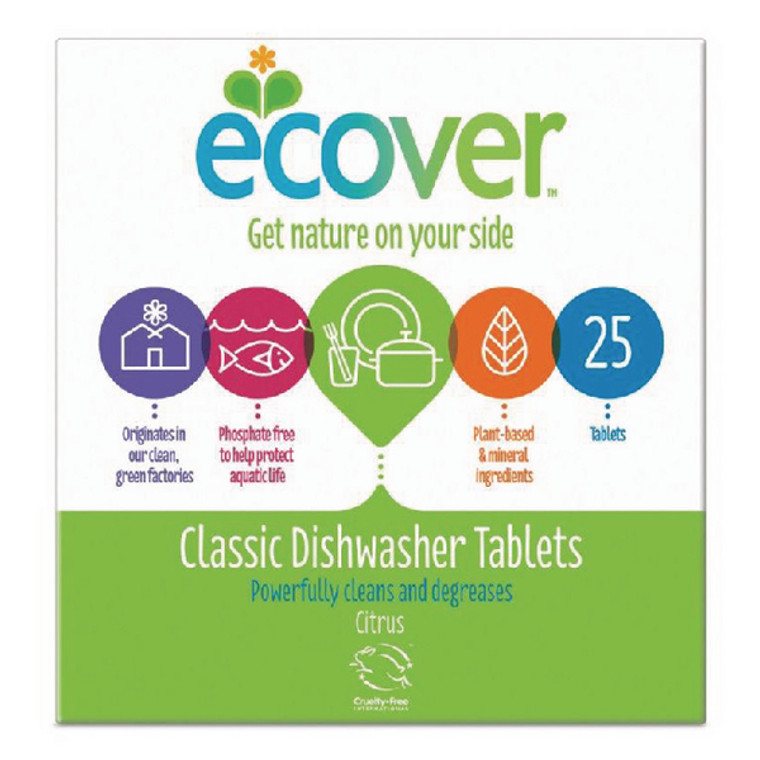 CPD00154 Ecover Dishwasher Tablets Pack 25 KEVDT