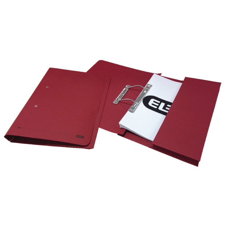GX30117 Elba Stratford Spring Pocket File 320gsm Foolscap Bordeaux Pack 25 100090149