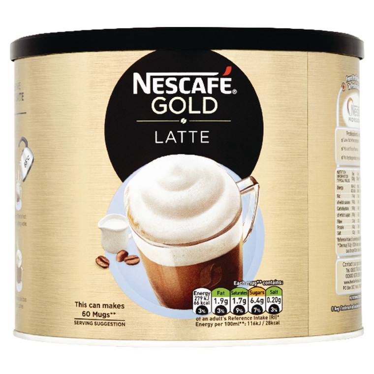 NL32938 Nescafe Instant Latte Sweetened 1kg Makes approx 60 cups