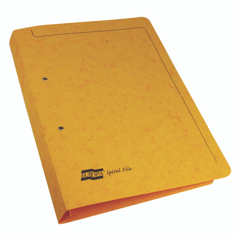 GH03006 Exacompta Europa Spiral Files A4 Yellow Premium quality 300 micron mottled pressboard Pack 25 3006
