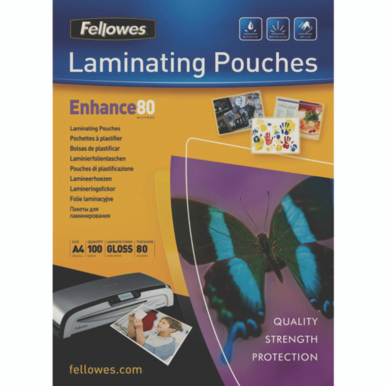 BB53061 Fellowes A4 Laminating Pouch 160 Micron Pack 100 55306101