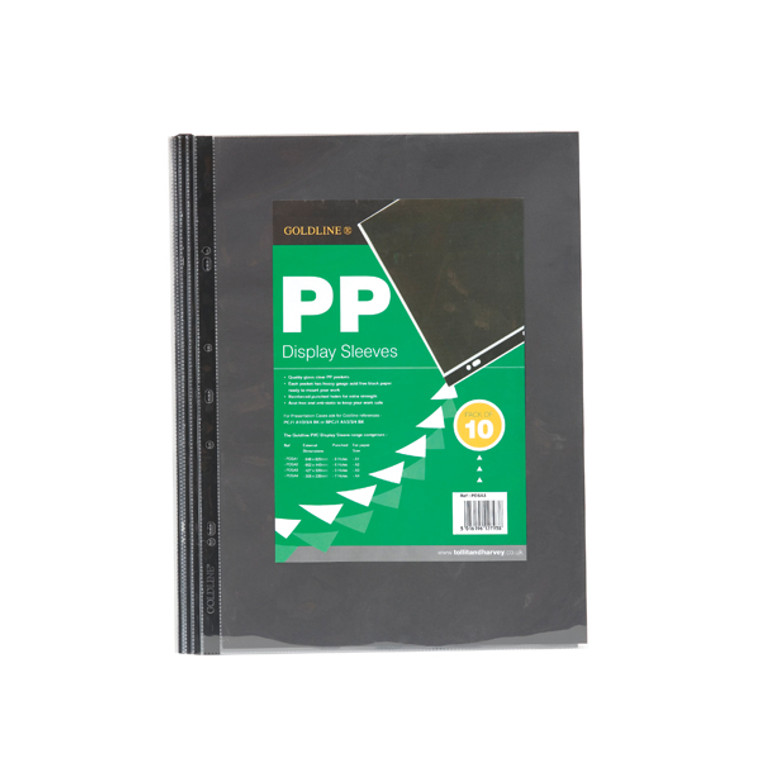 GH12795 Goldline Polypropylene Display Sleeve A1 Pack 10 PDSA1Z