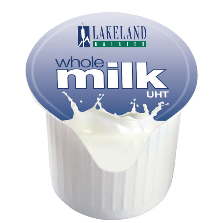 AU99460 Lakeland Full Fat Milk Pots Heat treated add longevity Pack 120 A01982