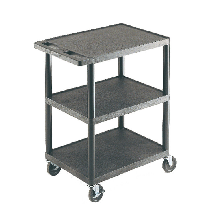 GA71501 GPC 3 Shelf Service Trolley Black GI341L