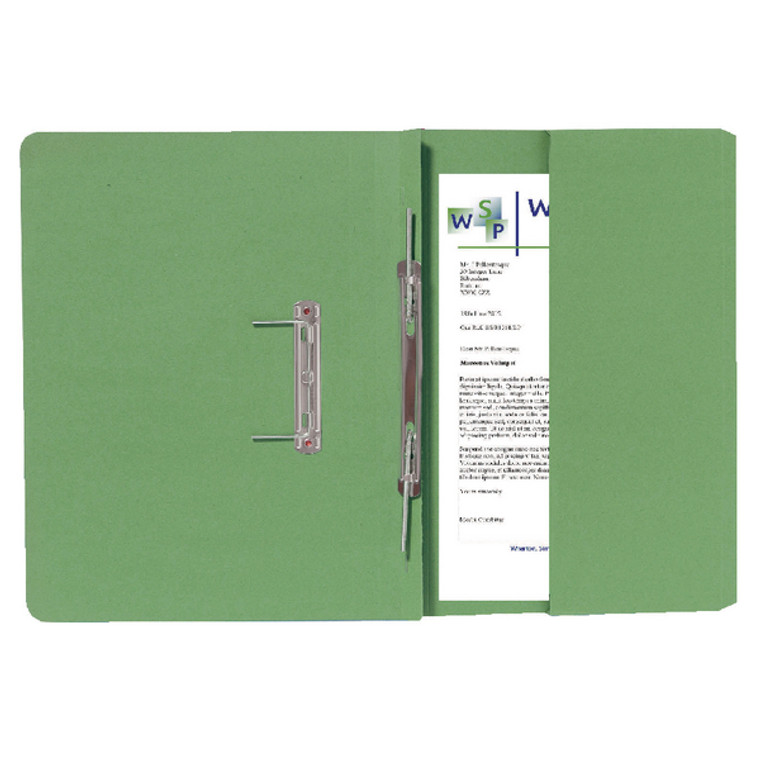 GH25486 Exacompta Guildhall Right Hand Transfer Spiral Pocket File 315gsm FC Green Pack 25 211 90662Z