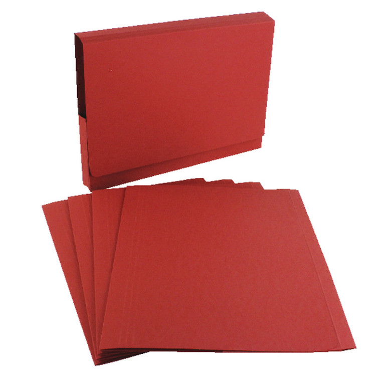 GH14100 Exacompta Guildhall Square Cut Folder 315gsm Foolscap Red Pack 100 FS315-REDZ