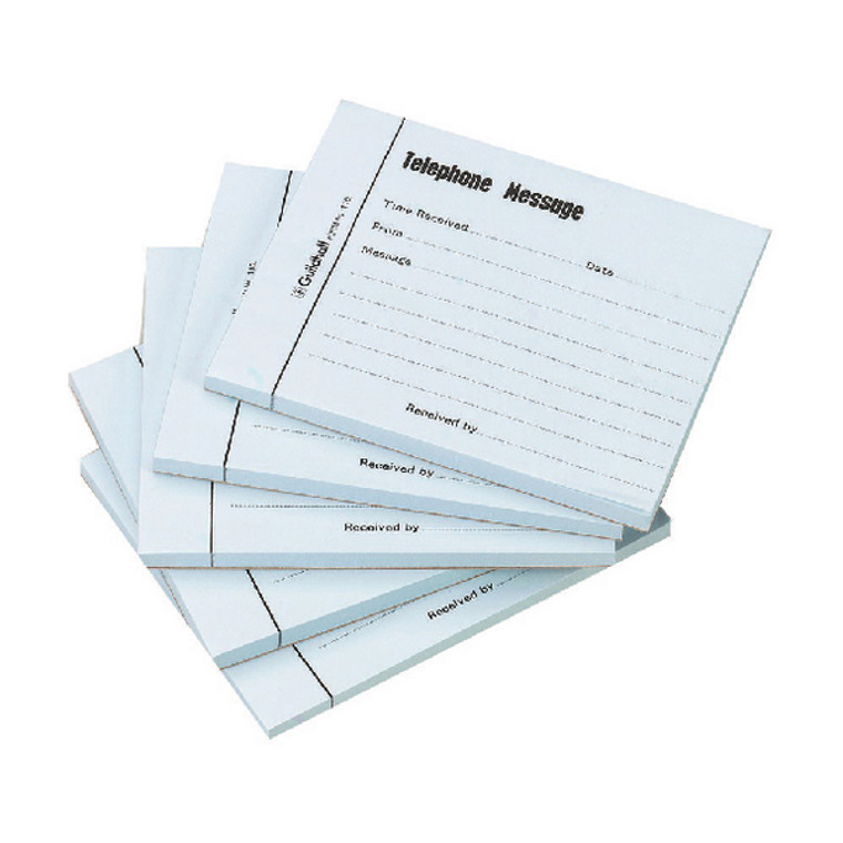 GH110BU Exacompta Guildhall Telephone Message Pad 100 Sheet 127x102mm Pack 5 1571