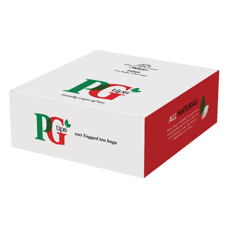 VF02184 PG Tips Tagged One Cup Tea Bags Pack 100 1004539