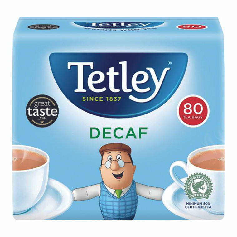 TL15012 Tetley Decaffeinated Tea Bag Pack 80 5012X