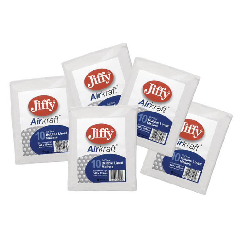 JF79290 Jiffy Airkraft Bag Size 0 140x195mm White JL-0 Pack 10 04889