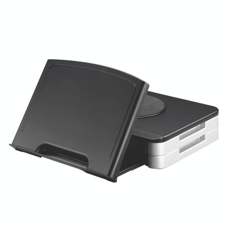 KF10700 Q-Connect Monitor Stand Copyholder Black Built-in Extendable angled copyholder KF10700