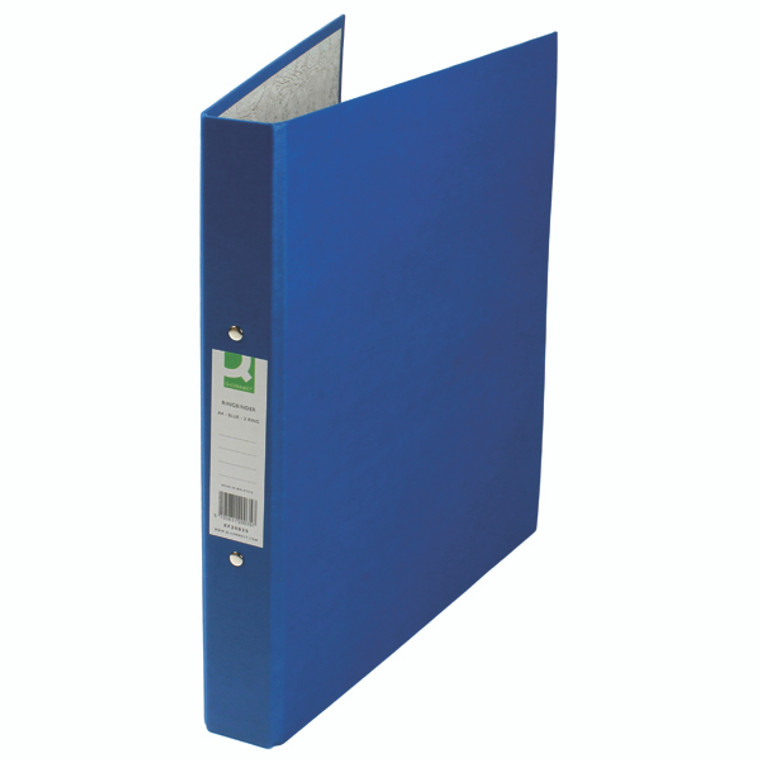 KF20035 Q-Connect 2 Ring 25mm Paper Over Board Blue A4 Binder Pack 10 KF20035