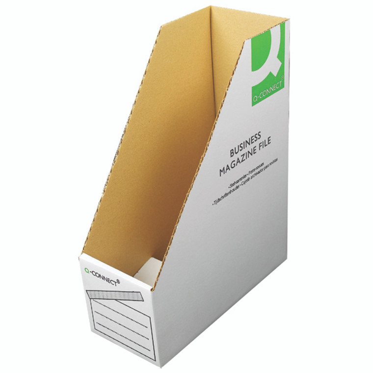 KF21659 Q-Connect Business Magazine File W100xD230xH300mm White Pack 10 KF21659