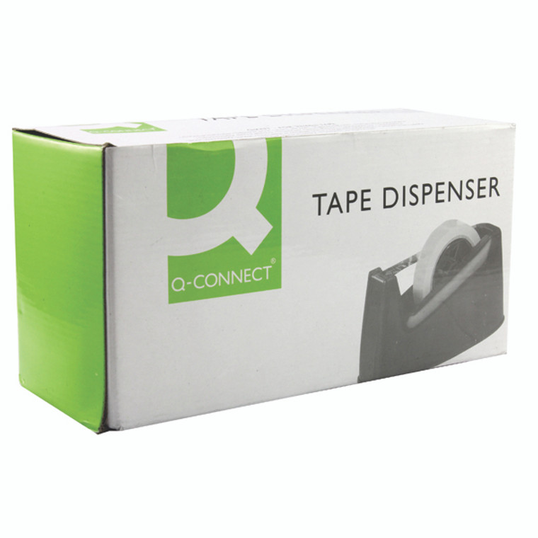 KF11010 Q-Connect Tape Dispenser Large Black Suitable tape upto 25mm wide 33 66m long MPTDPKPBLK