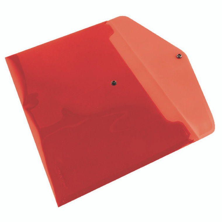 KF03594 Q-Connect Polypropylene Document Folder A4 Red Pack 12 KF03594