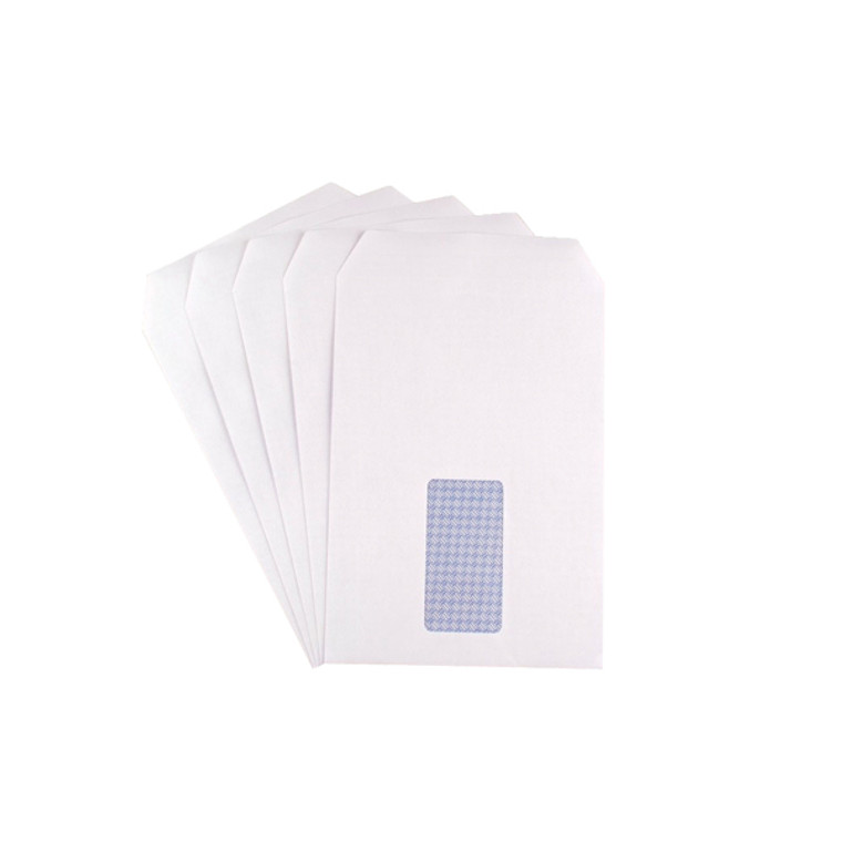 KF3406 Q-Connect C5 Envelopes Window Pocket Self Seal 90gsm White Pack 500 2820