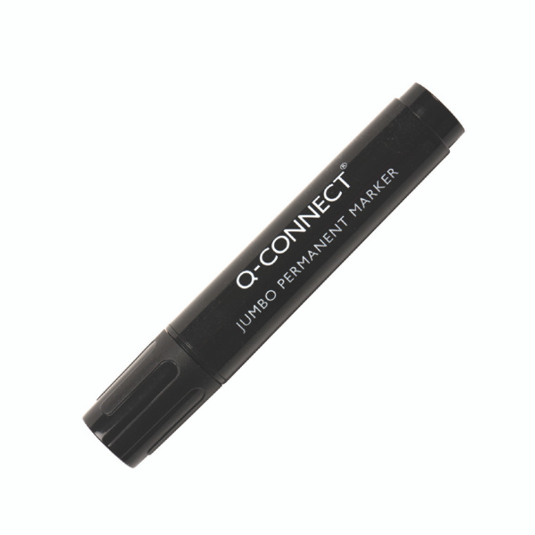 KF00270 Q-Connect Jumbo Permanent Marker Pen Chisel Tip Black Pack 10 KF00270