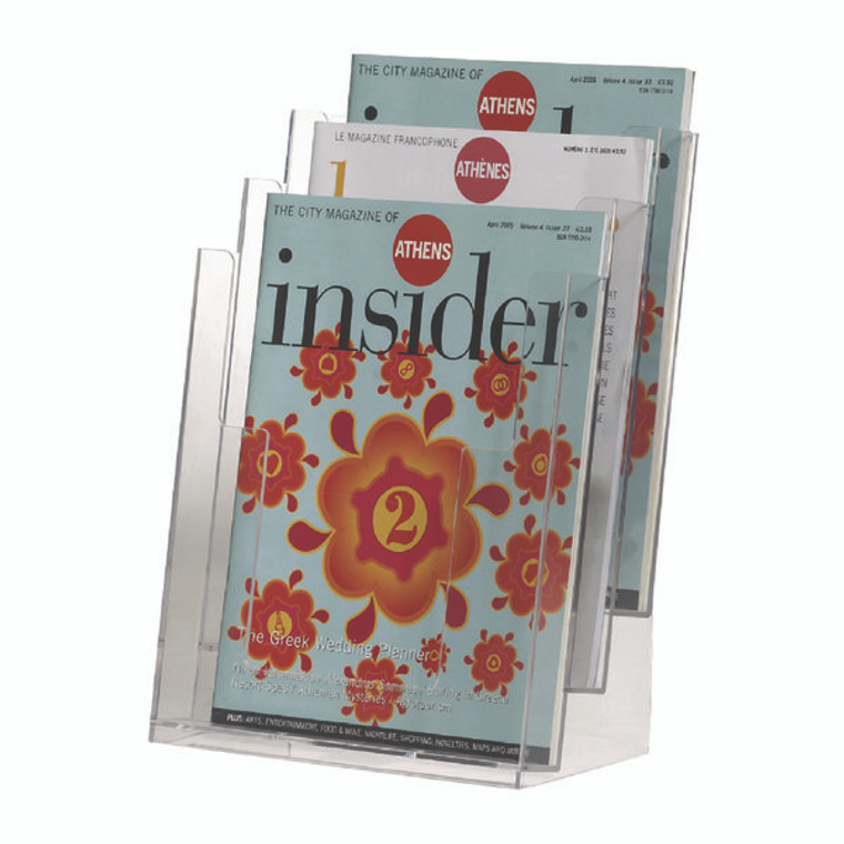 KF04188 Q-Connect Three Pocket Literature Holder A4 KF04188