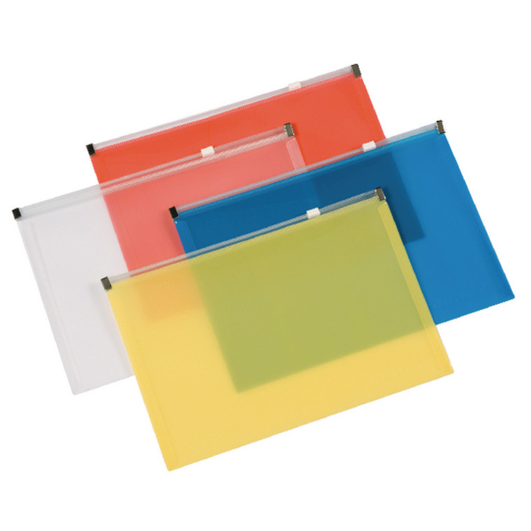 KF16553 Q-Connect Document Zip Wallet A5 Assorted Pack 20 KF16553