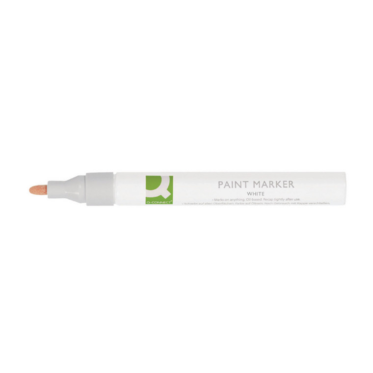 KF14452 Q-Connect Paint Marker Pen Medium White Pack 10 KF14452
