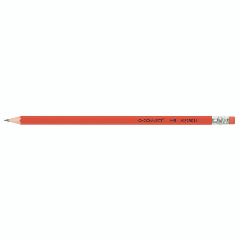 KF25011 Q-Connect HB Rubber Tipped Office Pencil Pack 12 KF25011
