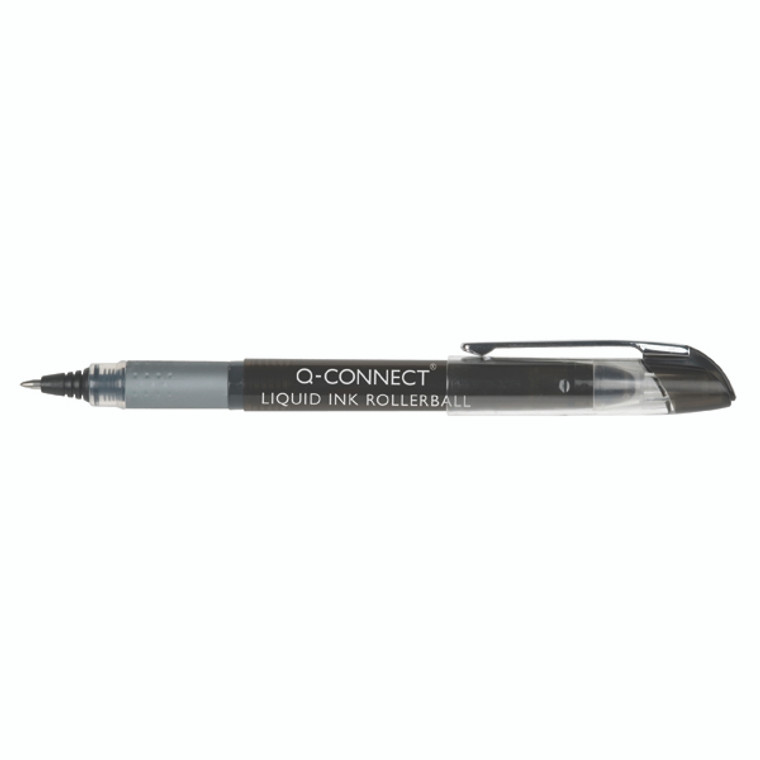 KF50139 Q-Connect Liquid Ink Rollerball Pen Fine Black Pack 10 KF50139