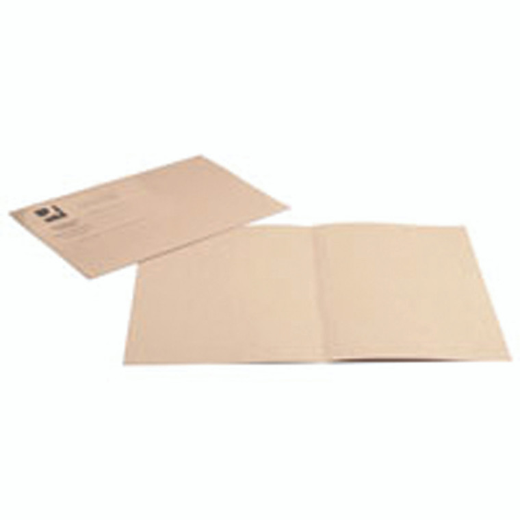 KF26032 Q-Connect Square Cut Folder Lightweight 180gsm Foolscap Buff Pack 100 KF26032