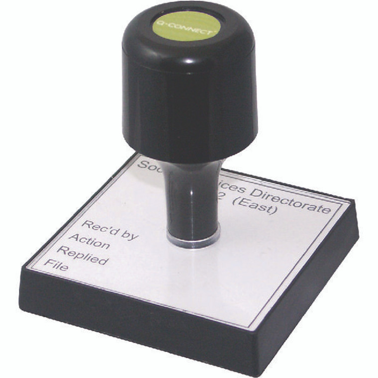 KF02104 Q-Connect Voucher Custom Rubber Stamp 90 x 55mm KF02104