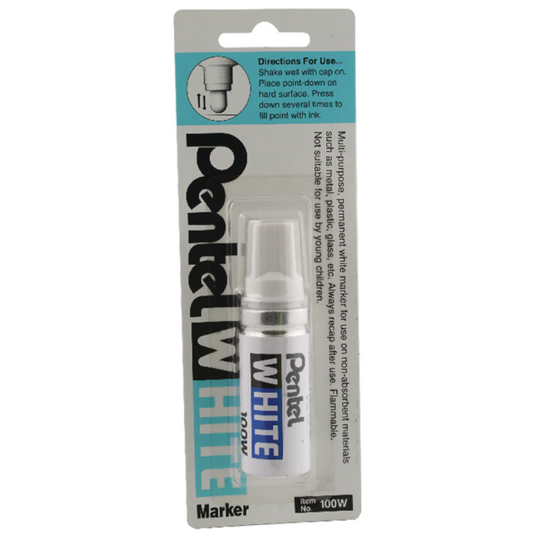 PE02314 Pentel Paint Marker Bullet Tip Medium White BCX100W