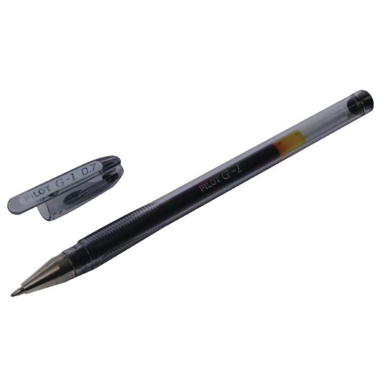 PIG107BK Pilot G1 Gel Ink Rollerball Pen Medium Black Pack 12 G10701