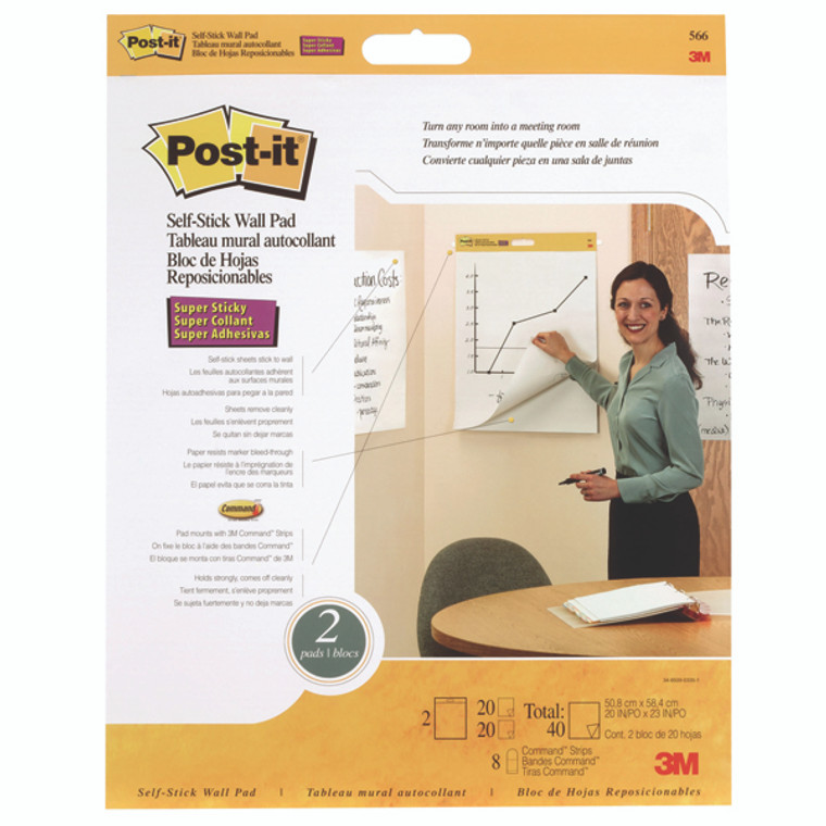 3M52794 Post-it Super Sticky TableTop Meeting Chart Refill Pad Pack 2 566