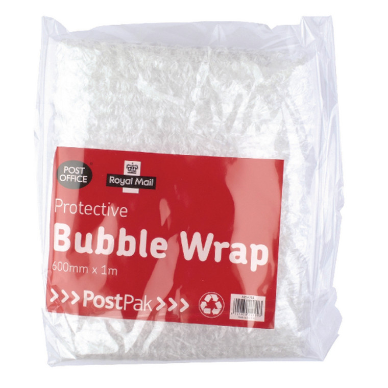 UB20120 Postpak Protective Bubble Wrap Flat Sheet 600mmx1m Pack 8 37728