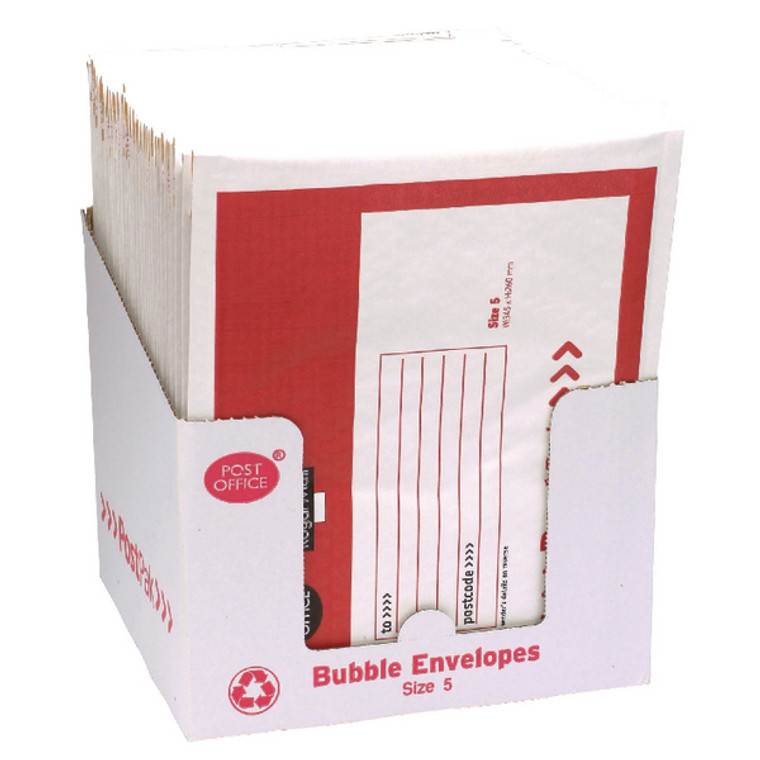 UB22120 Post Office Postpak Size 5 Bubble Envelopes Pack 40 41640