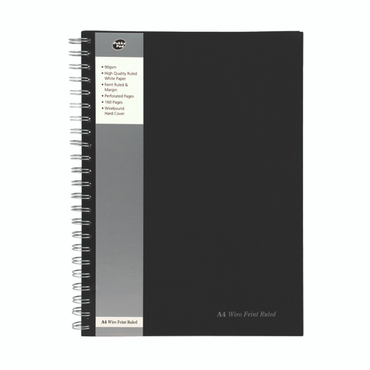 PP00731 Pukka Pad Feint Ruled Wirebound Notebook A4 Pack 5 SBWRULA4
