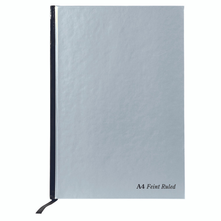 PP00134 Pukka Pad Silver Ruled Casebound Notebook 192 Pages A4 Pack 5 RULA4