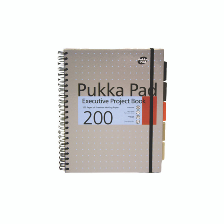 PP16970 Pukka Pad Executive Ruled Wirebound Project Book A4 Pack 3 6970-MET