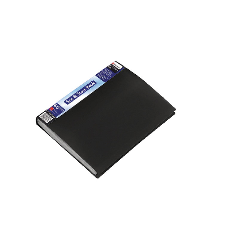 RX10565BK Rexel See Store Display Book 60 Pocket A4 Black 10565BK