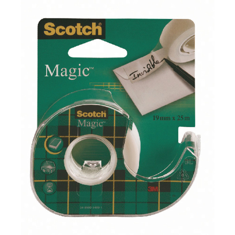 3M65792 Scotch Magic Tape 810 19mm x 25m with Dispenser Pack 12 8-1925D