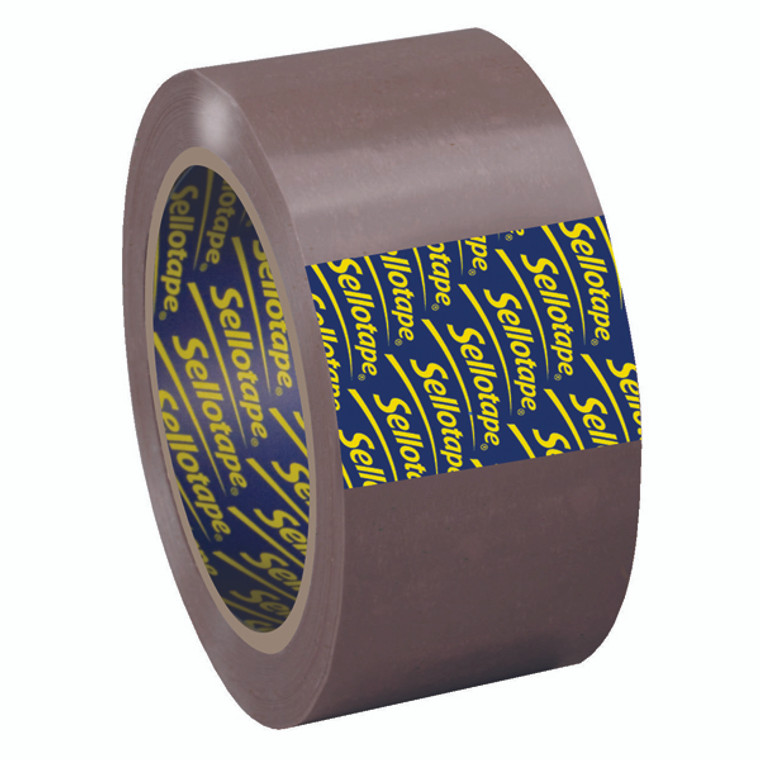 SE2456 Sellotape Poly Packaging Tape 50mmx66m Brown Pack 6 1445172