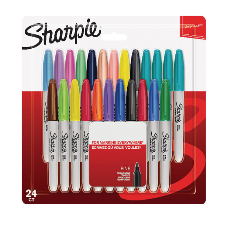 GL94484 Sharpie Marker Fine Assorted Pack 24 2065405