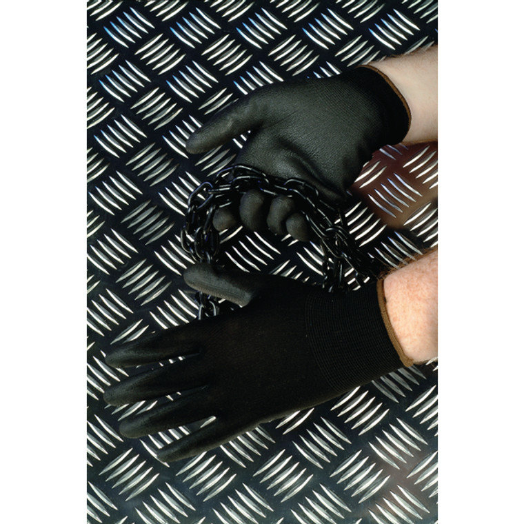 HEA01433 Polyco GH100 PU Coated Size 9 Nylon Glove Black GH0009