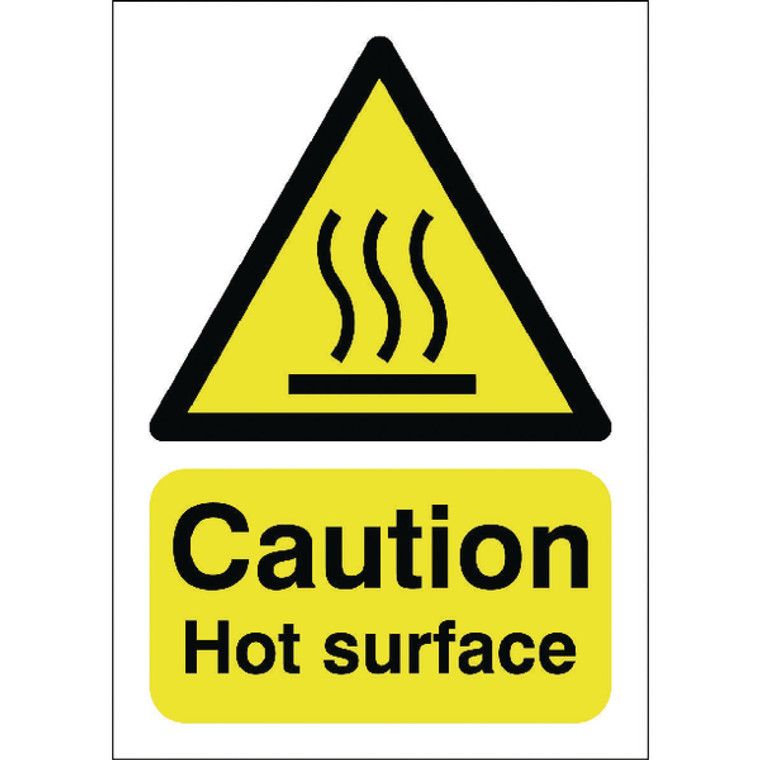 SR11207 Safety Sign Caution Hot Surface A5 Self-Adhesive HA04151S