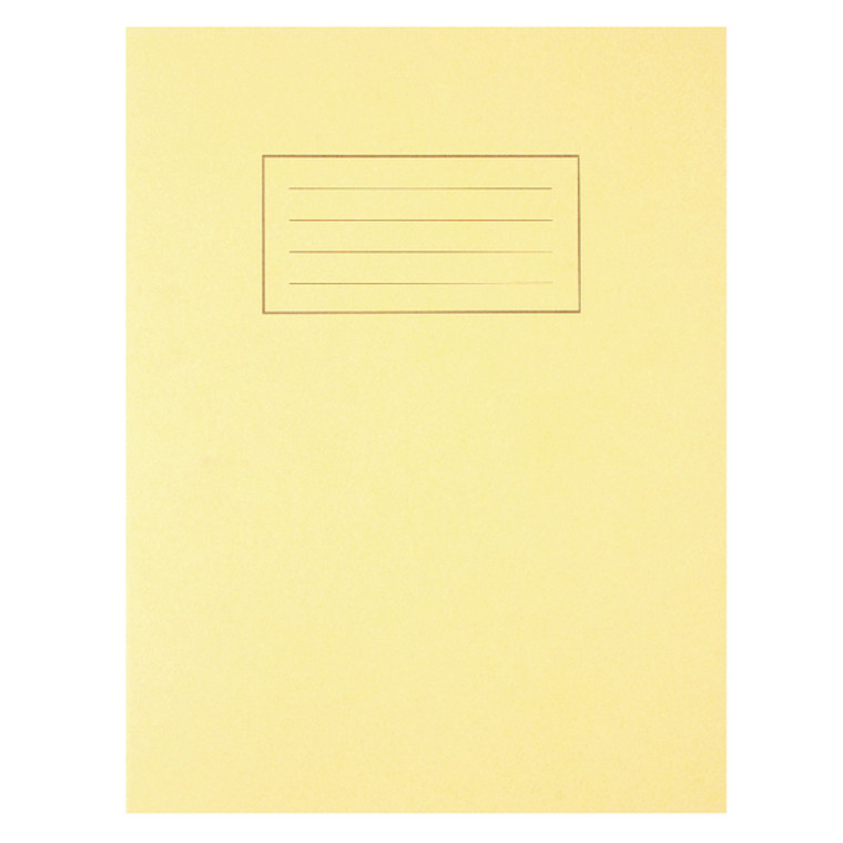 SV43504 Silvine Exercise Book Ruled 229x178mm Yellow Pack 10 EX103