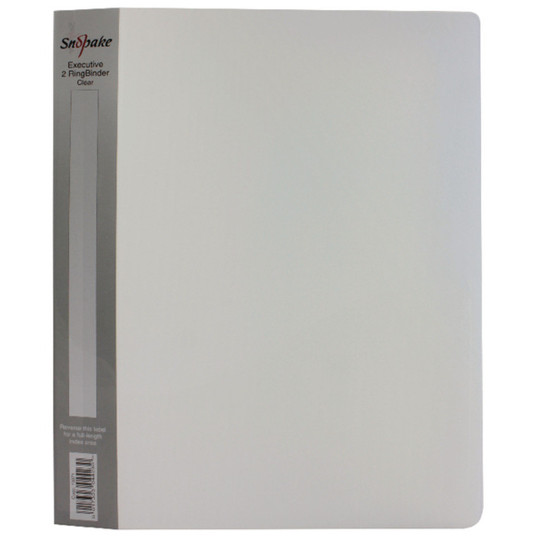 SK04423 Snopake Executive Ring Binder 25mm A4 Clear 13371