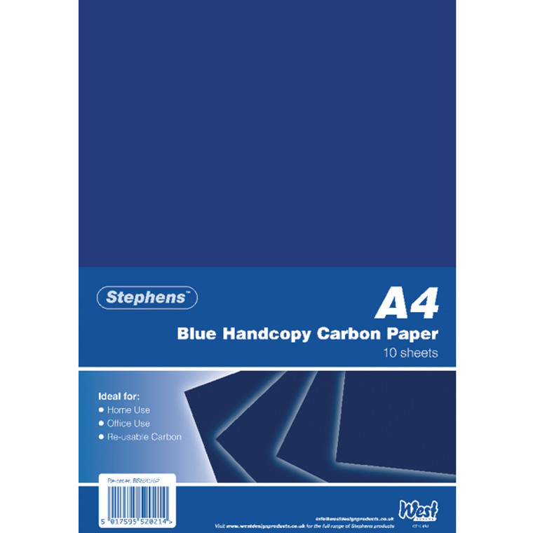 RS52021 Stephens Blue A4 Hand Carbon Paper Pack 100 RS520252