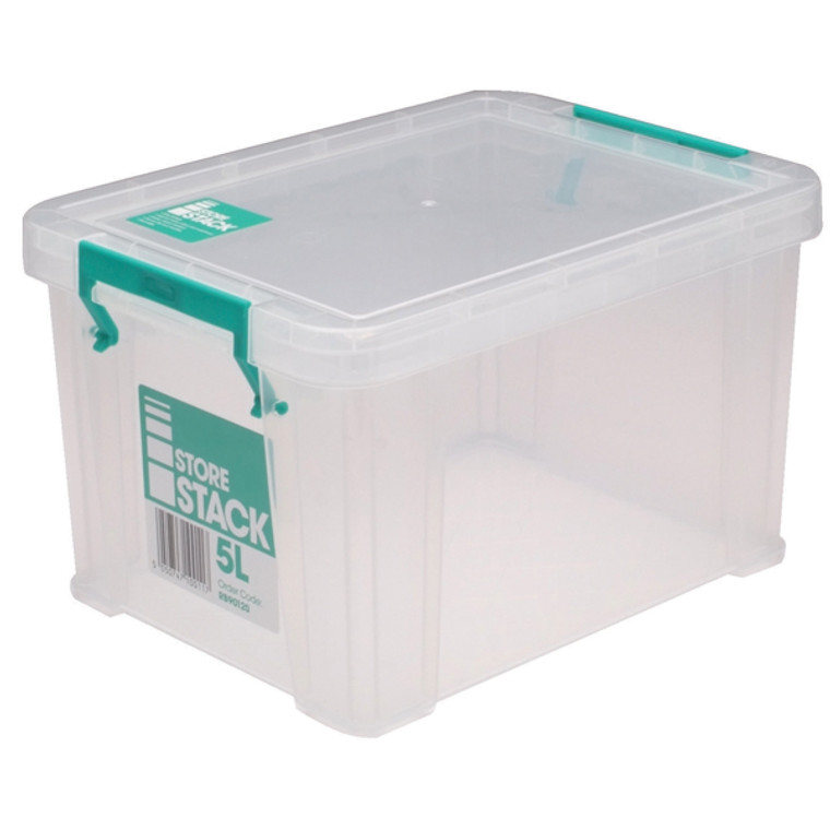 RB90120 StoreStack 5 Litre Clear W260xD190xH150mm Storage Box RB90120